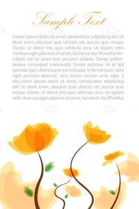 Floral text template